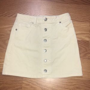 Girls Corduroy Button Front Skirt